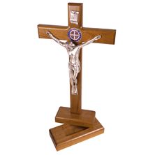 ST. BENEDICT STANDING CRUCIFIX WITH PRAYER BOX